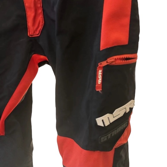 MSR‎ XC Motocross Racing Pants, men's 32 Red And Black - Picture 4 of 15